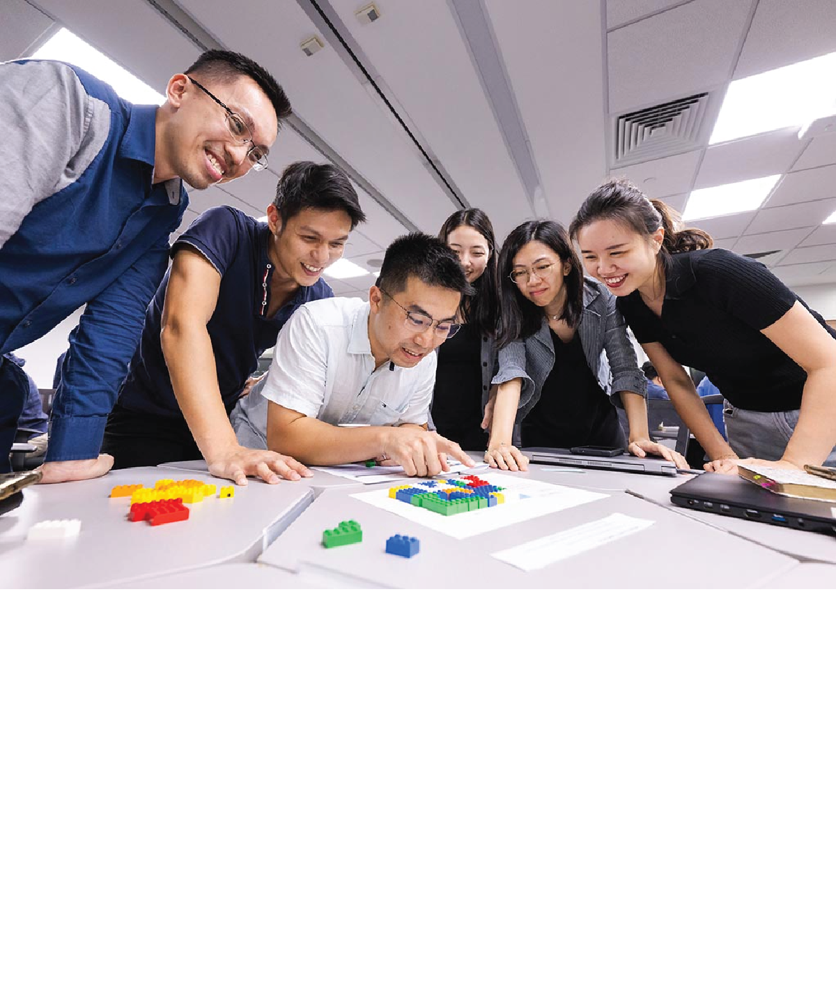 Image of a group of officers doing a team activity.